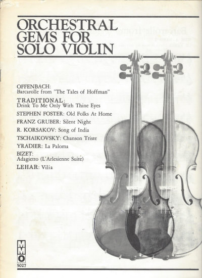 Orchestral gems for solo violin